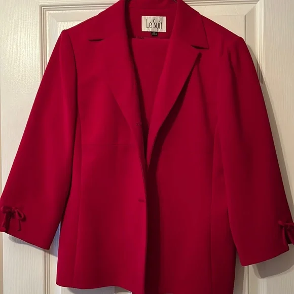 Le Suit Jackets Coats Lesuit Business Suit Red Poshmark